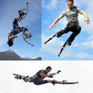 Jumping stilts in action